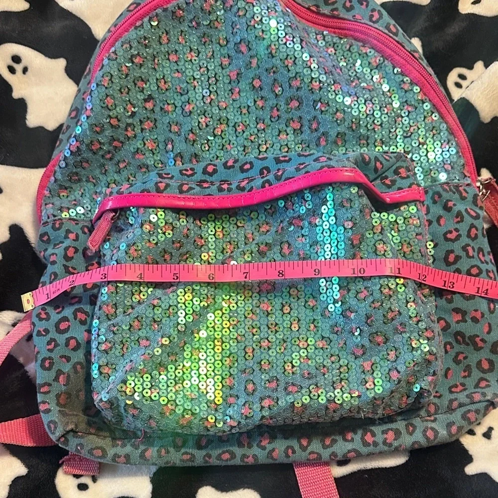 Sequin Leopard Print Backpack